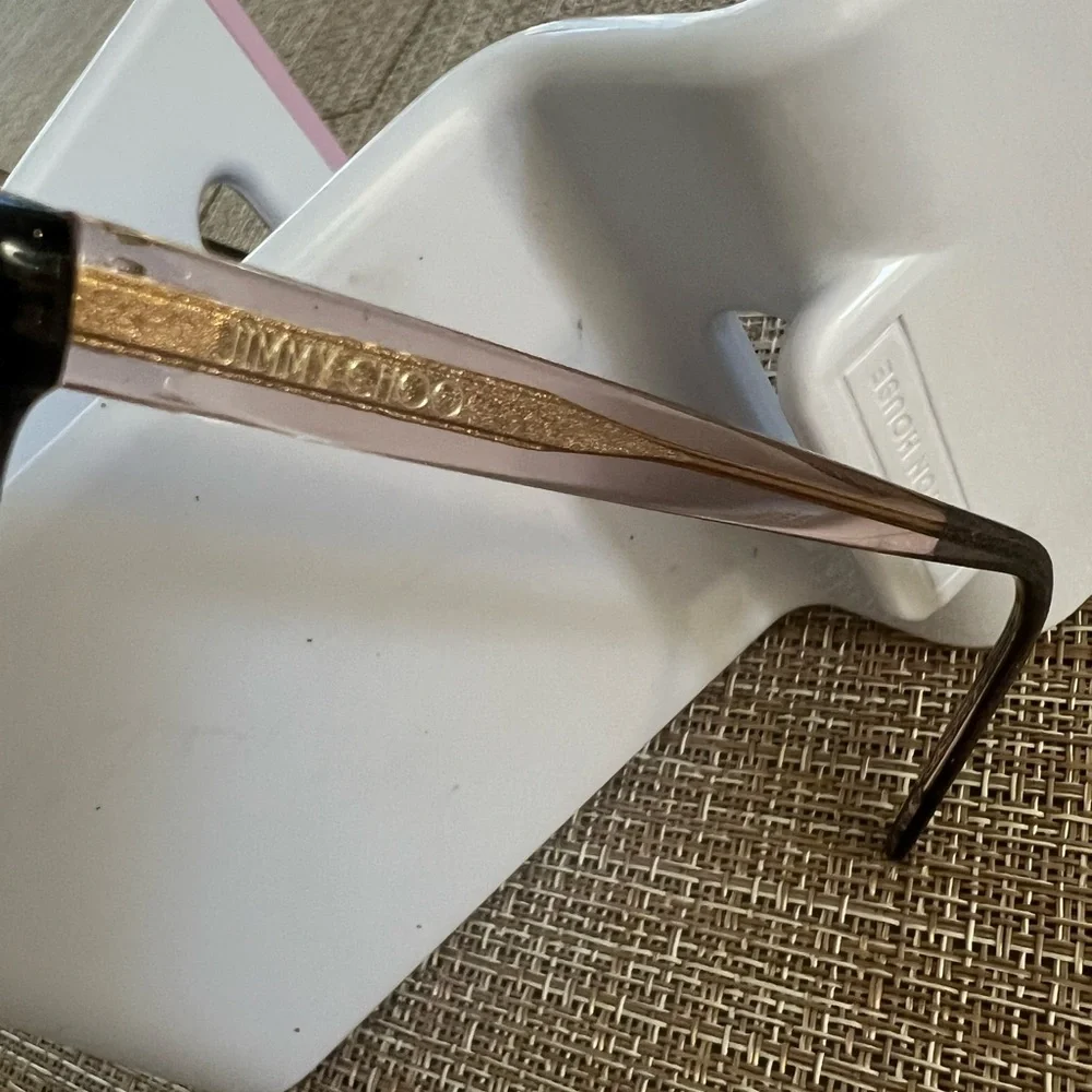 ✅ Jimmy Choo JC361 Havana Womens Plastic Eyeglass Frame KON Nude Glitter - Picture 4 of 6